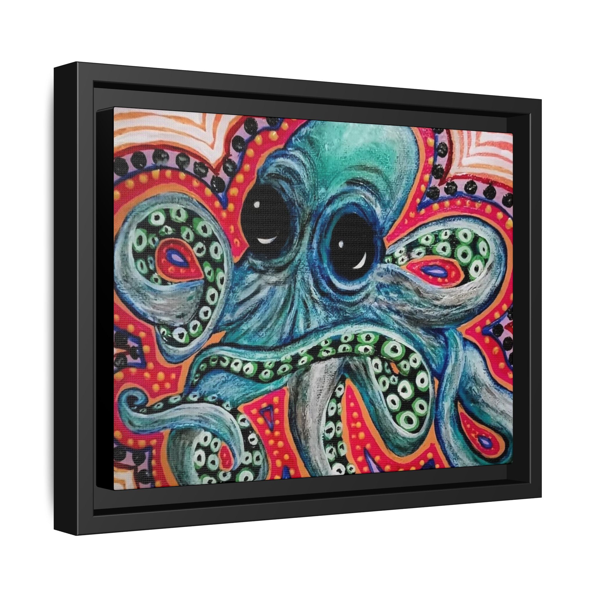 Colorful Octopus Art Print, Framed Wall Decor, Nautical Home Decor, Gifts for Ocean Lovers, Vibrant Sea Creature Artwork, Unique Gift Idea