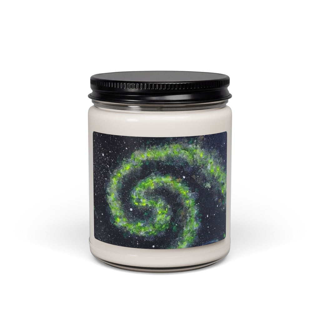Galaxy Spiral Scented Soy Candle — 9oz Relaxing Space Aroma