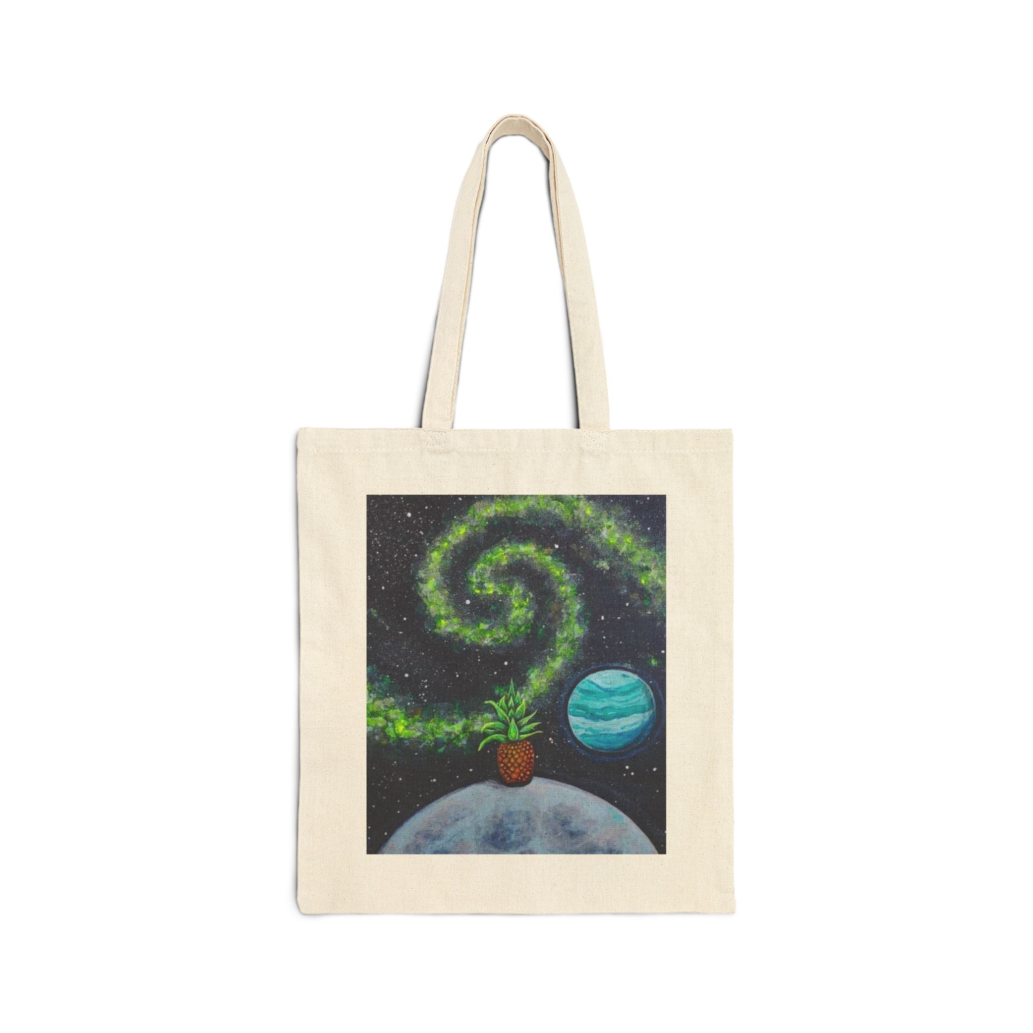 Tote Bag — Cosmic Plant Spiral Illustration Canvas Tote