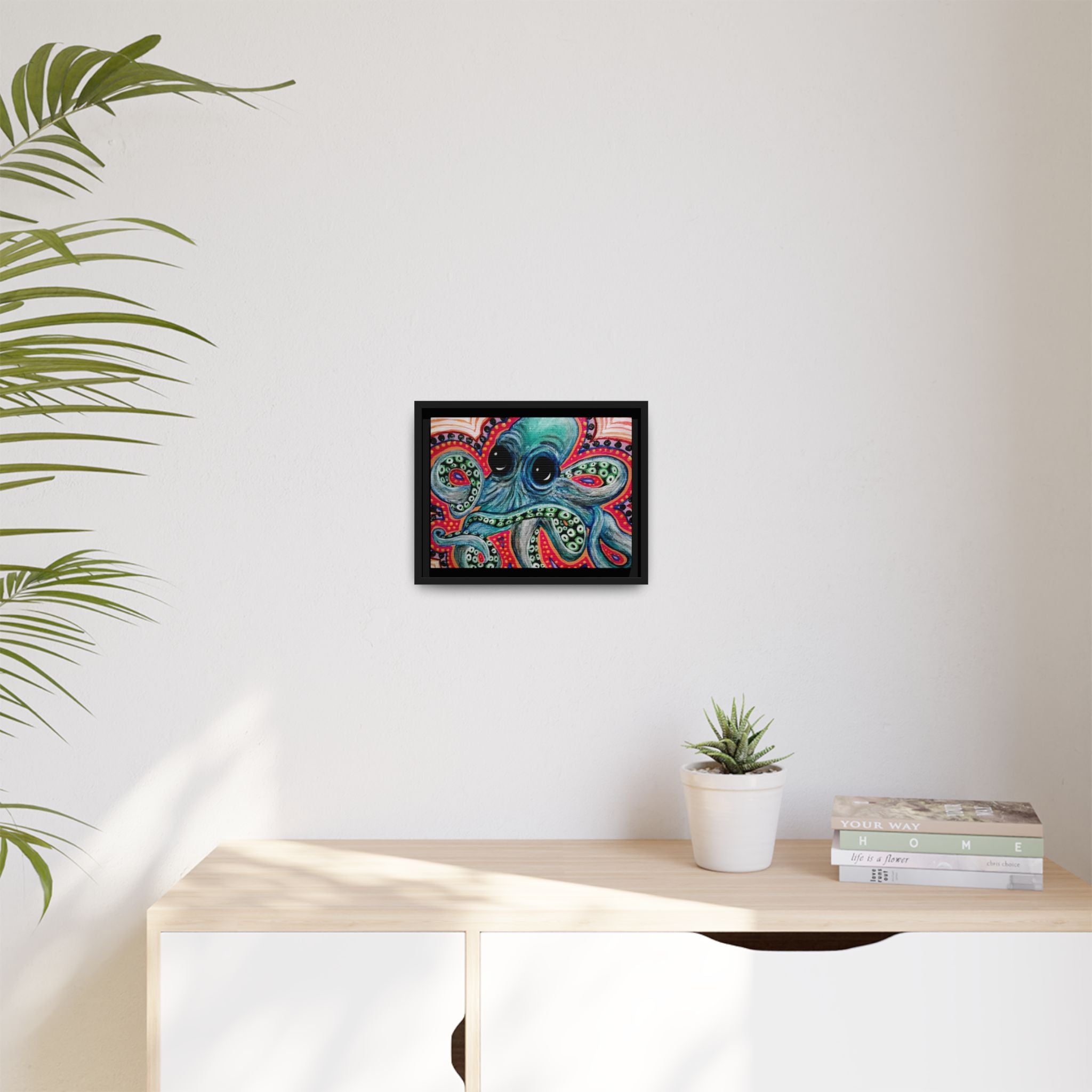 Colorful Octopus Art Print, Framed Wall Decor, Nautical Home Decor, Gifts for Ocean Lovers, Vibrant Sea Creature Artwork, Unique Gift Idea