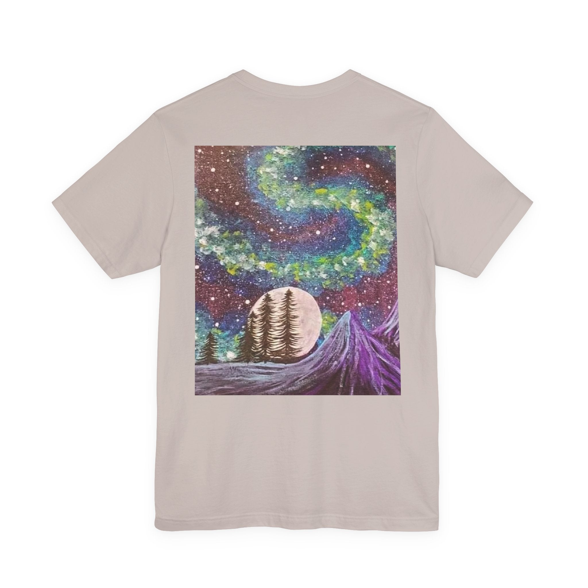 Galactic Landscape Tee, Cosmic Art T-Shirt, Unisex Graphic Shirt, Nature Lover Gift, Starry Night Top