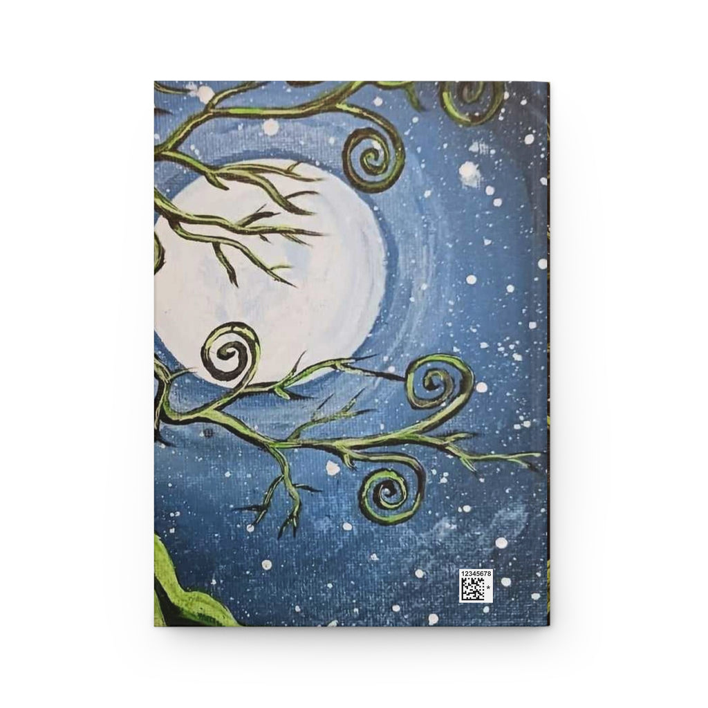 Moonlit Tree Hardcover Journal — Whimsical Night Sky Sketchbook