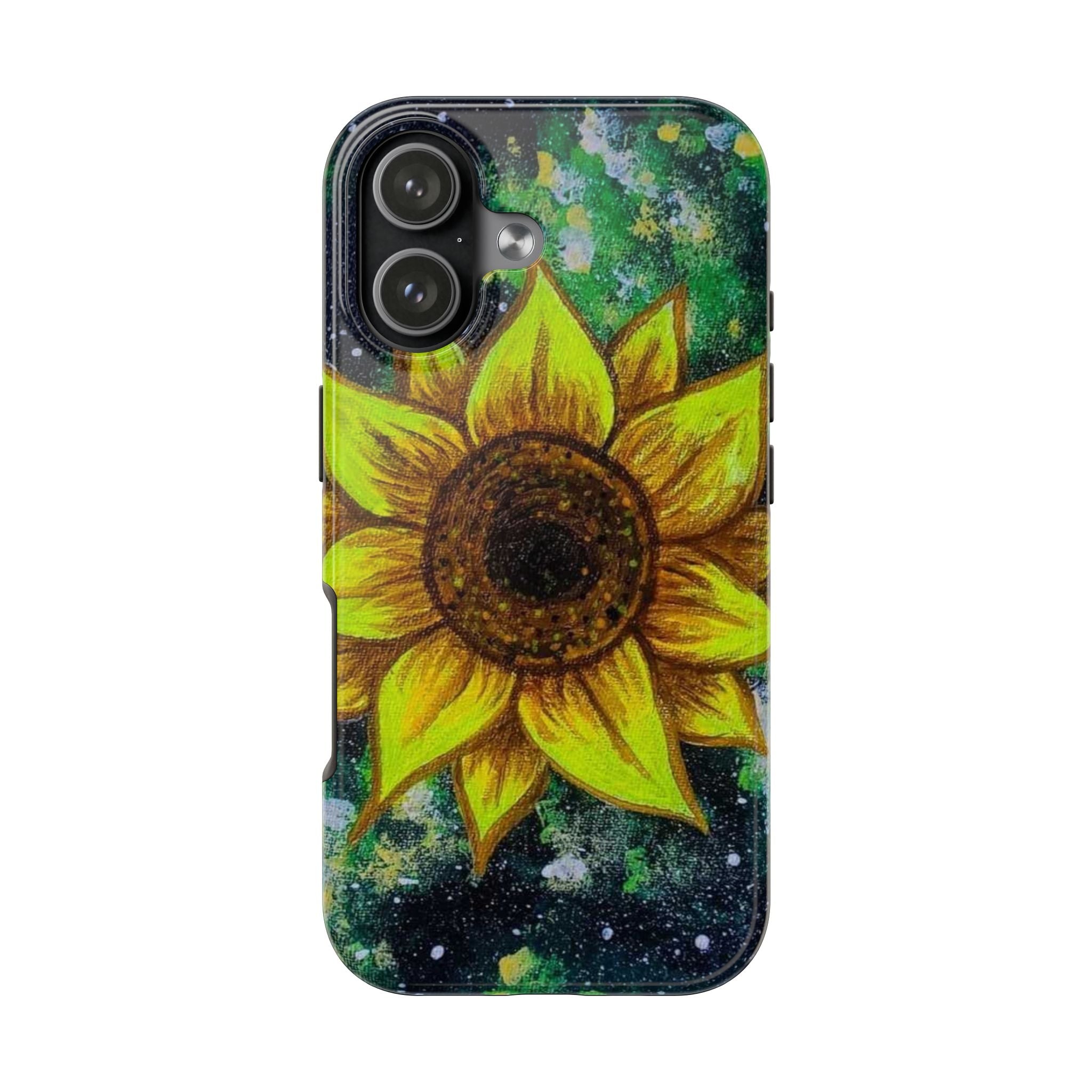 Sunflower Galaxy Tough Phone Case — Protective Floral iPhone Cover