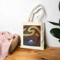 Tote Bag — Cosmic Swirl UFO Canvas Tote (Galaxy, Night Sky Art)