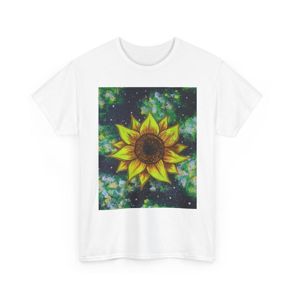 Sunflower Galaxy Tee — Bright Yellow Sunflower Graphic T-Shirt