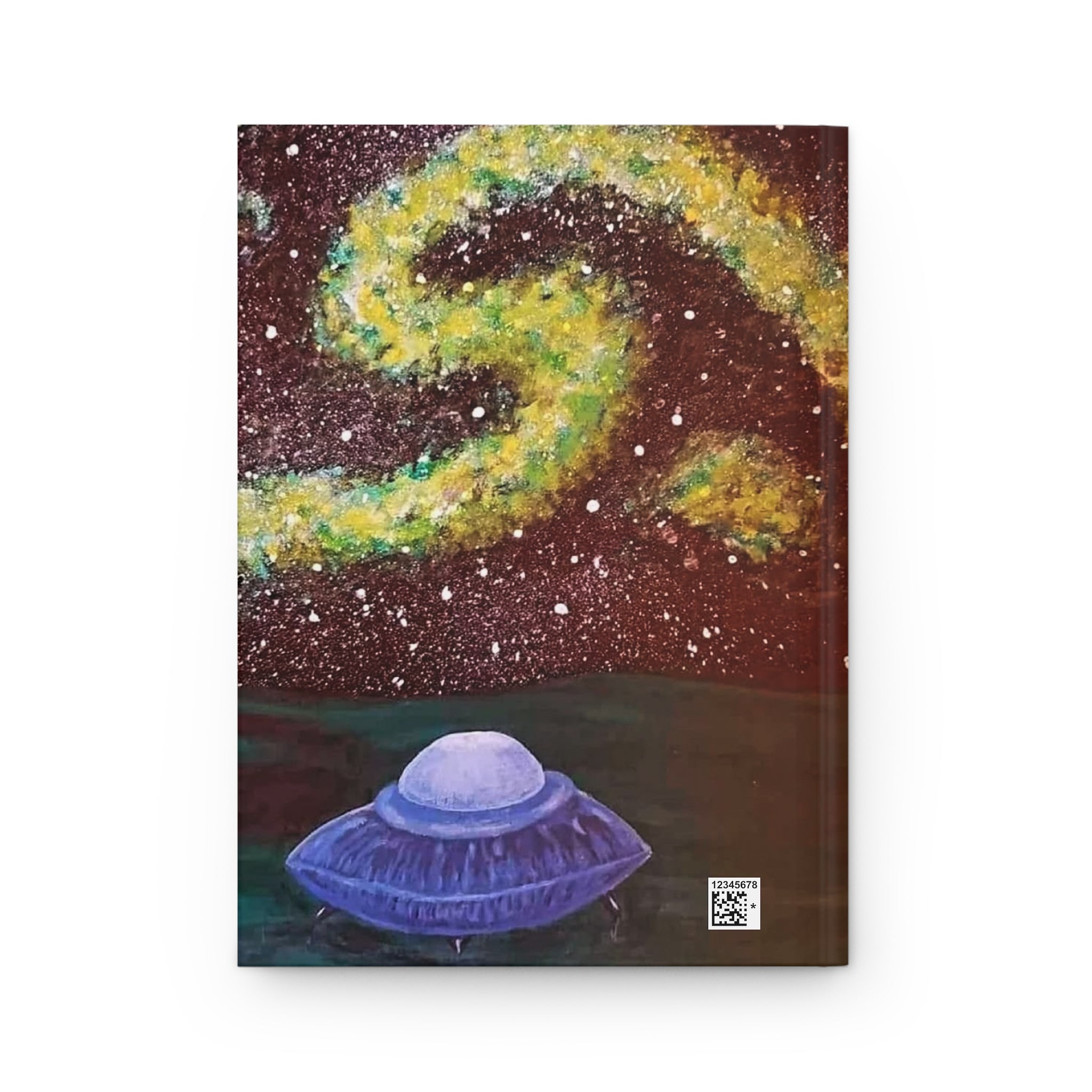 UFO Night Sky Hardcover Journal — Cosmic Alien Spaceship Notebook