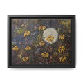 Framed Matte Canvas Print — Moonlit Black-Eyed Susans Art