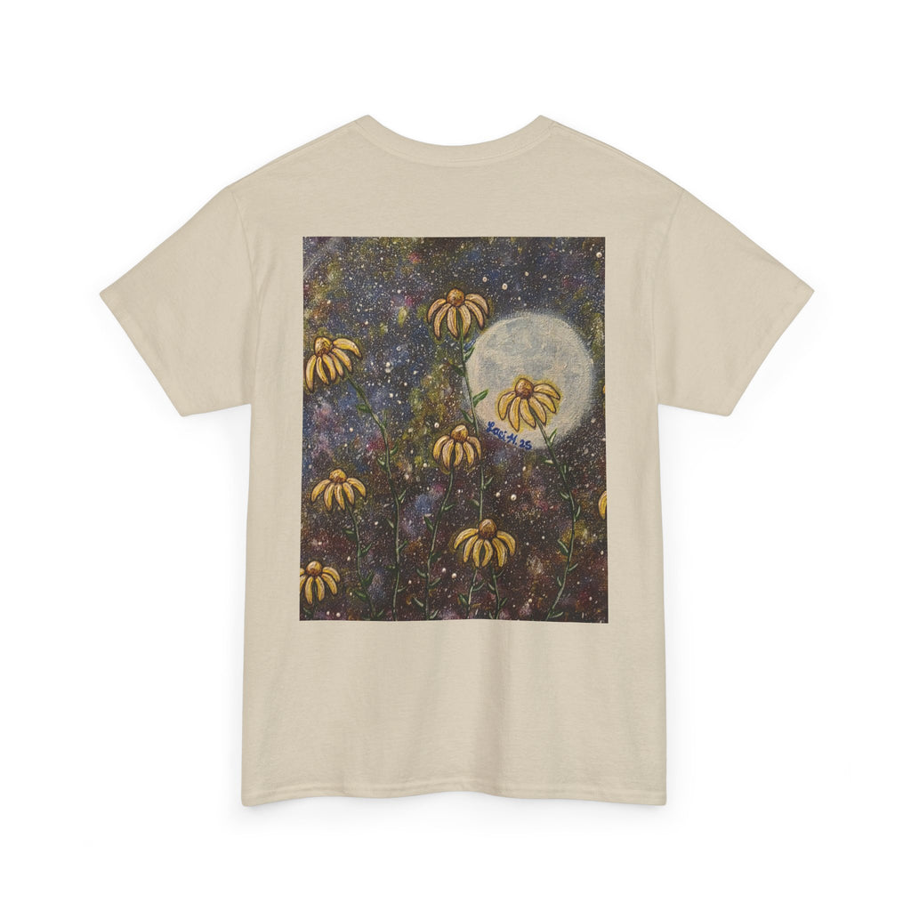 Artistic flower Print Unisex Cotton Tee, Nature Lovers Gift, Summer Wear, Bee Conservation, Cute Animal Shirt