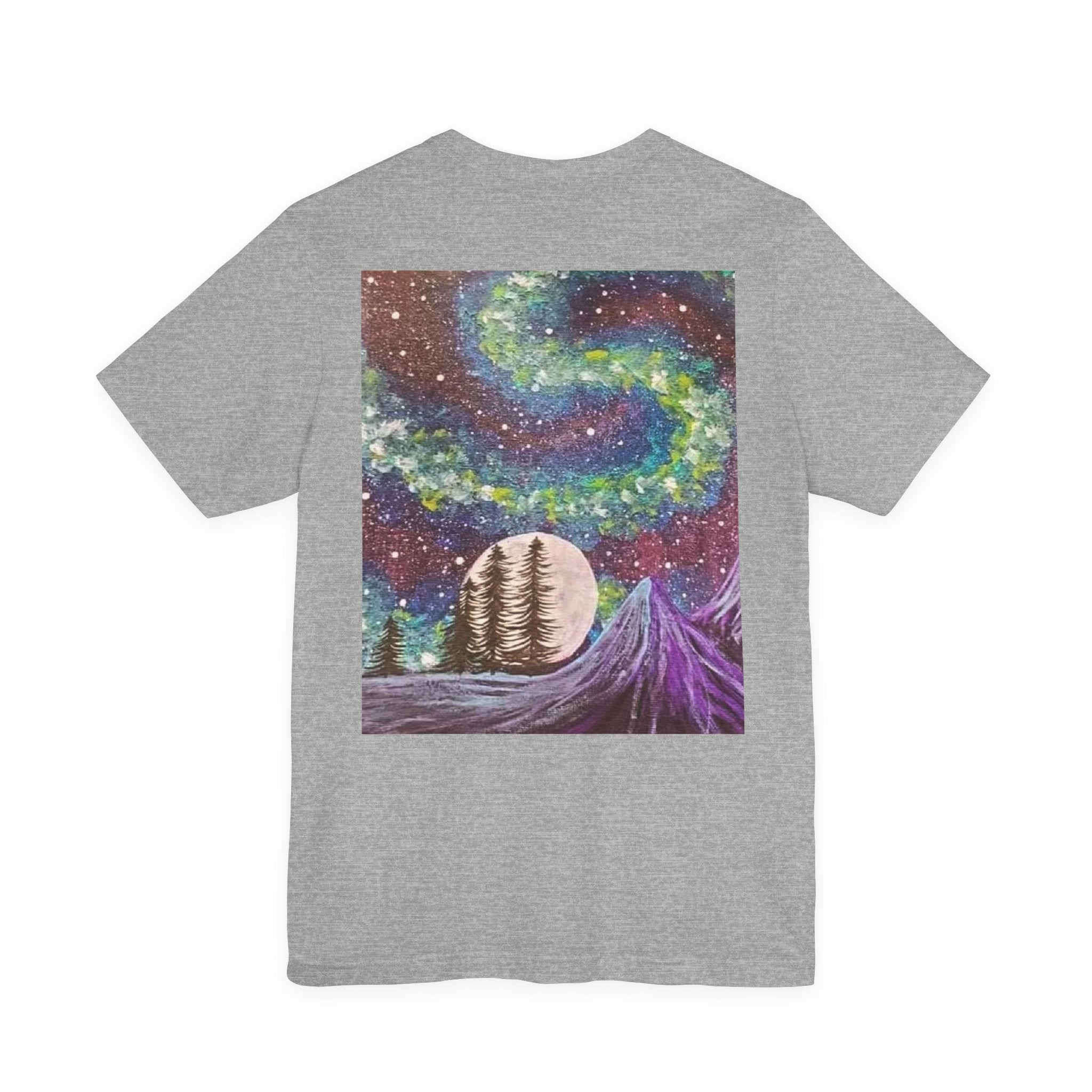 Galactic Landscape Tee, Cosmic Art T-Shirt, Unisex Graphic Shirt, Nature Lover Gift, Starry Night Top