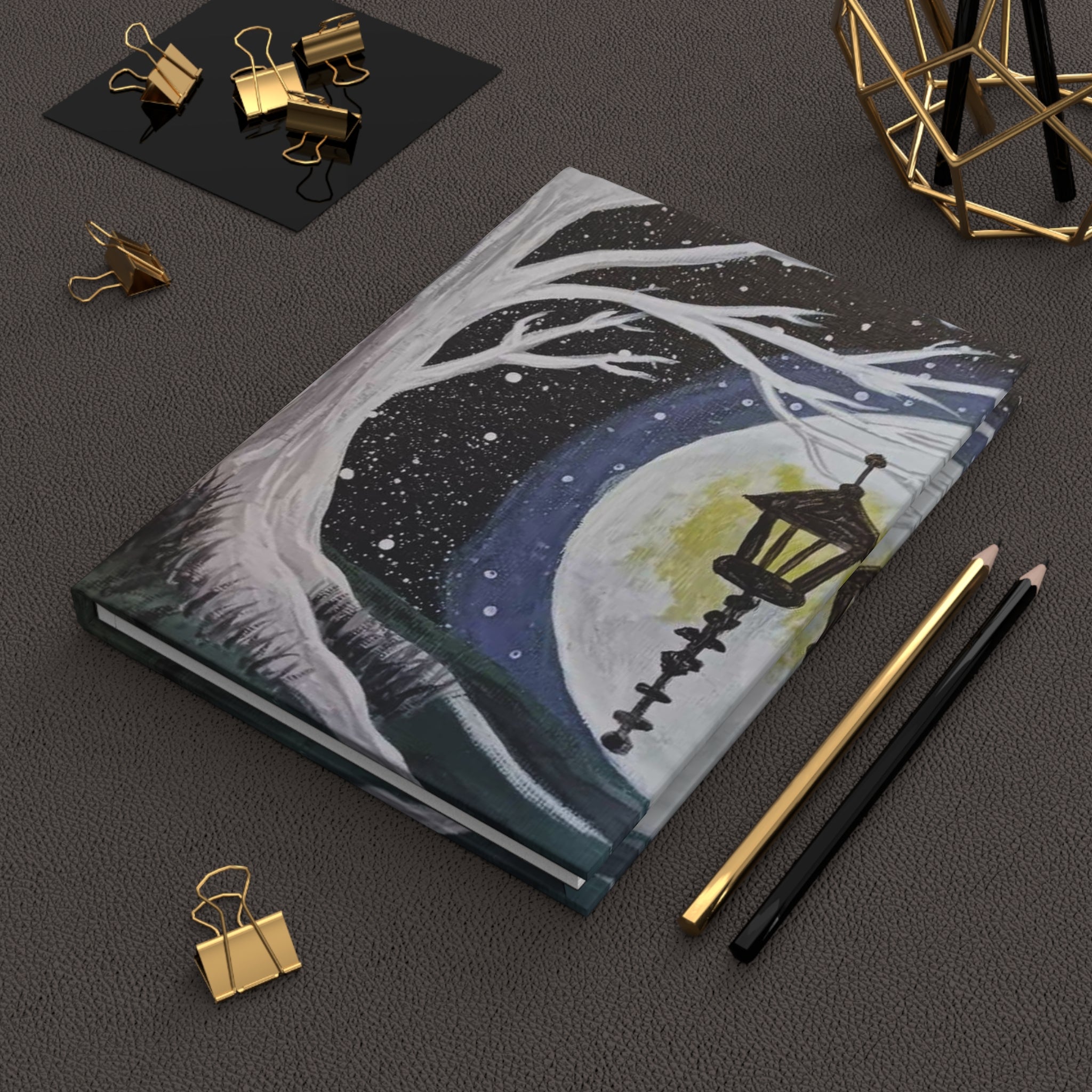 Moonlit Lantern Hardcover Journal