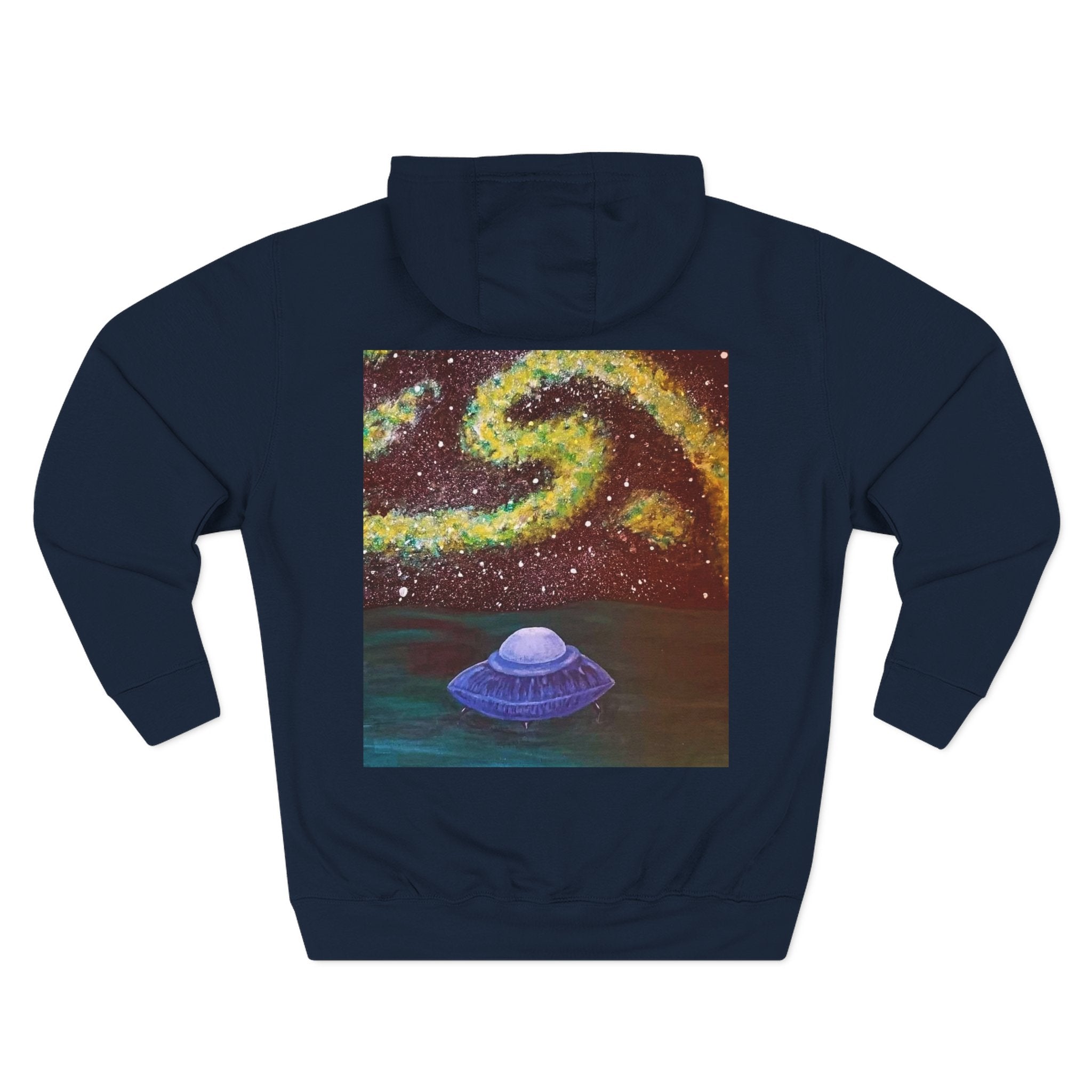 Cosmic UFO Hoodie — Galaxy Swirl Alien Space Pullover